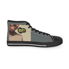 Load image into Gallery viewer, R&amp;RH men&#39;s gray Huh?! high top sneakers
