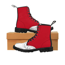 Load image into Gallery viewer, R&amp;RH Women&#39;s Red and White Canvas Boots
