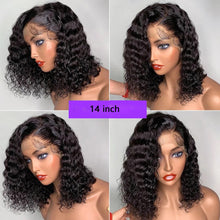 Load image into Gallery viewer, 13x4 front lace deep curve bob wig human hair wig lace front 
