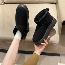 Load image into Gallery viewer, Women ankle 4.5cm rubber boots with fur platform fashion boots
