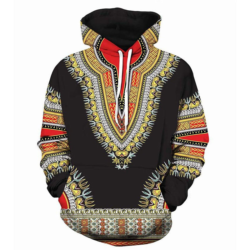 Traditional Print Men Woman African Dashiki hoodie