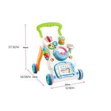 Load image into Gallery viewer, Unisex Infants&#39; Walker Toddler Trolley Multi function Anti rollover Height Adjustable Walker Walking Teaching Cars Toys
