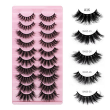 Load image into Gallery viewer, 10 Pairs Of Messy Thick Imitation Mink Hair False Eyelashes 3D Stereo Realistic European And American Fried Hair False Eyelashes
