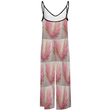 Load image into Gallery viewer, R&amp;RH Pink Gray Suspender Jumpsuit
