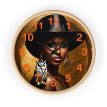 Load image into Gallery viewer, R&amp;RH Woman and Owl Wall Clock
