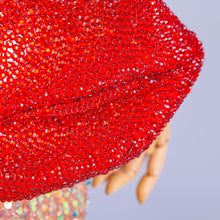 Load image into Gallery viewer, Mouth Shaped Rhinestone Crystal Ladies Chain Handbag
