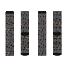 Load image into Gallery viewer, R_RH Grey Caricature Toon Men Sublimation Socks
