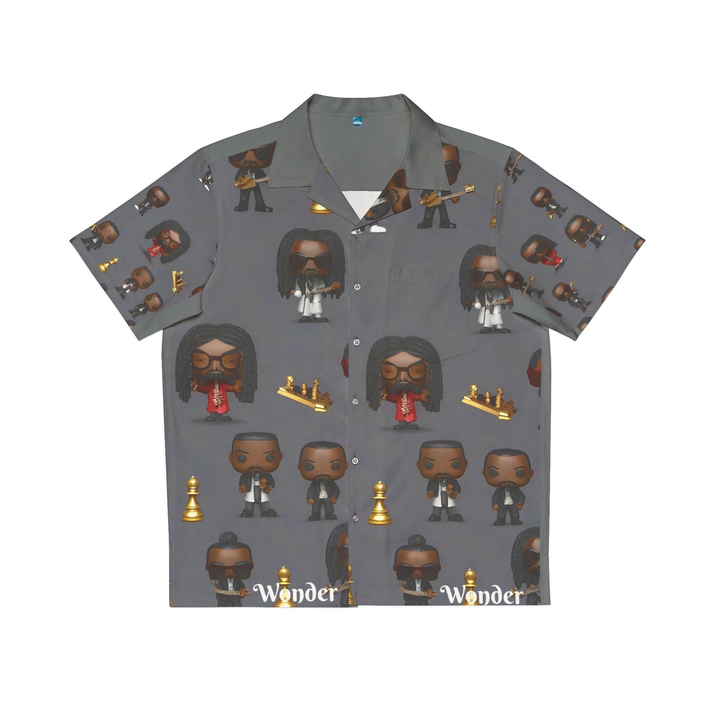 R_RH Grey Caricature Toons Mens Shirt