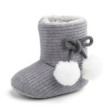 Load image into Gallery viewer, Autumn and Winter Wool ball warm Baby Shoes Soft Bottom Toddler Shoes
