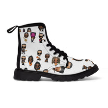 Load image into Gallery viewer, R_RH White Caricature Toons Women&#39;s Canvas Boots
