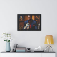 Load image into Gallery viewer, R_RH Man and Owl Framed Horizontal Poster
