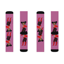 Load image into Gallery viewer, R_RH Pink Caricature Sublimation Socks
