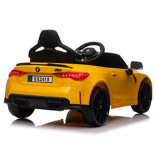 Load image into Gallery viewer, Yellow BMW M4 12v Kids ride on toy car 2.4G W/Parents Remote Control Three speed adjustable
