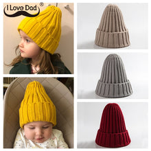 Load image into Gallery viewer, Knitted Kids Beanie Cap Infant Newborn Baby Boy Girl Hat Warm Children Baby Autumn Winter Girls Hat For Kids Toddler Bonnet Cap
