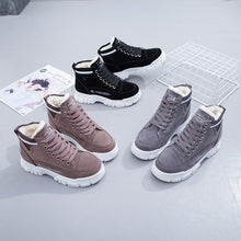 Load image into Gallery viewer, Cotton winter snow boots for women thickened and fleece ankle boots
