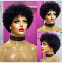 Load image into Gallery viewer, Large Bouncy Afro Kinky Curly Wigs For Black Women Glueless Pre Plucked Machine Made Wig Brazilian Virgin Remy Human Hair Wigs
