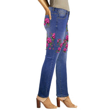 Load image into Gallery viewer, R&amp;RH Fuchsia Flower Women&#39;s Jeans
