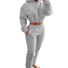 Load image into Gallery viewer, Women&#39;s Spring And Winter Plush Sports Casual Suit Hoodie+Jogging Pants Two-Piece Set
