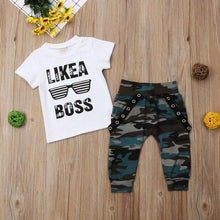 Load image into Gallery viewer, Newborn Infant Toddler Baby Boy Clothes Set Kids Boys Cute Short Sleeve T-Shirt Top+Pants Outfits Clothing Set
