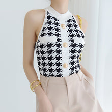 Load image into Gallery viewer, Women Sleeveless Plaid Button Jumpsuits
