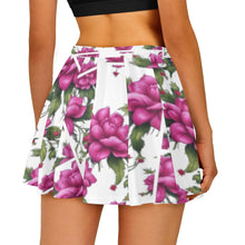 Load image into Gallery viewer, R&amp;RH Fushia Roses Skater Skirt
