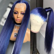 Load image into Gallery viewer, Straight Lace Front Wig Straight Human Hair Wig Transparent Lace
