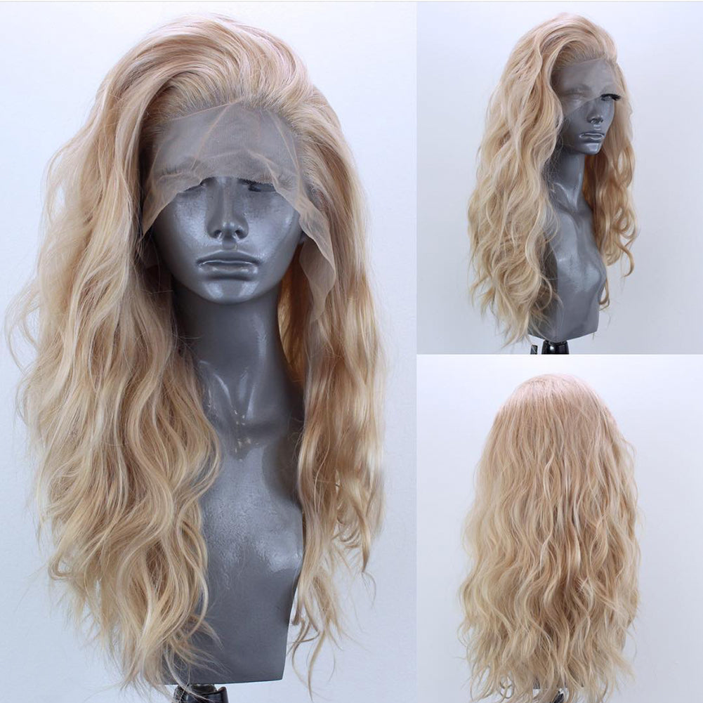 Natural Synthetic Fiber Lace Front Wig