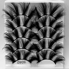 Load image into Gallery viewer, 5D 25mm 5 Pairs Mink Eyelashes Multi-Layer Lengthening Thick Thickened False Eyelashes
