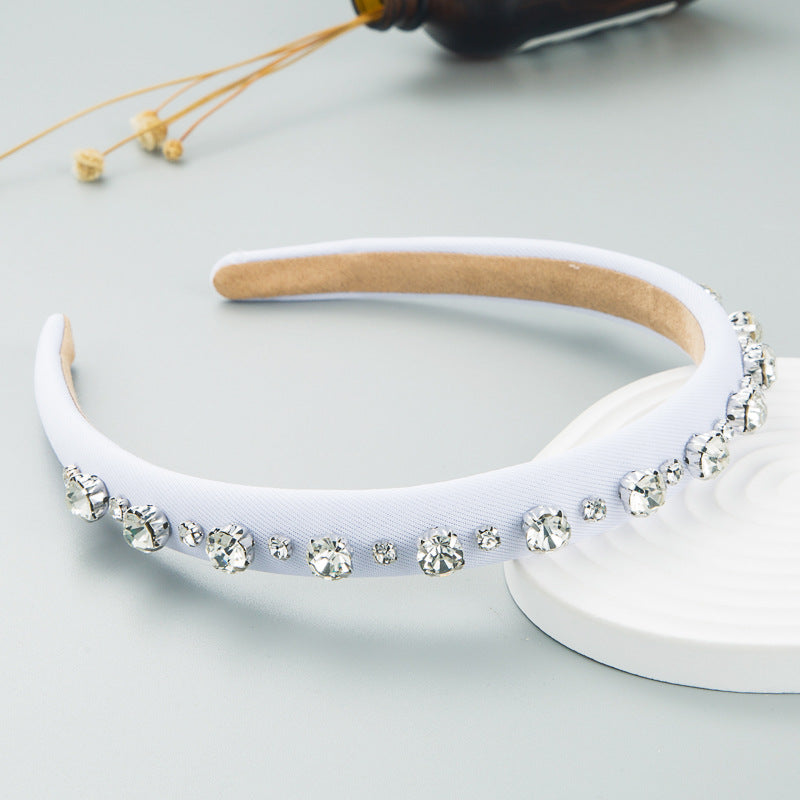 Hair Hoop Fashion Shiny Rhinestone Baroque Hair Hoop Hair Cave Female Korean Trend Thin Edge Hair Band Hair Accessories