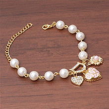 Load image into Gallery viewer, Unlimited Bangle Bracelets Charm Heart Flower Simulated Pearl Crystal D Word Beaded Bracelet For Women Jewelry
