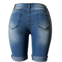 Load image into Gallery viewer, Womens High Waist Sexy Jeans Shorts Fashion Ripped Hole Washed Stretch Denim Shorts Jeans
