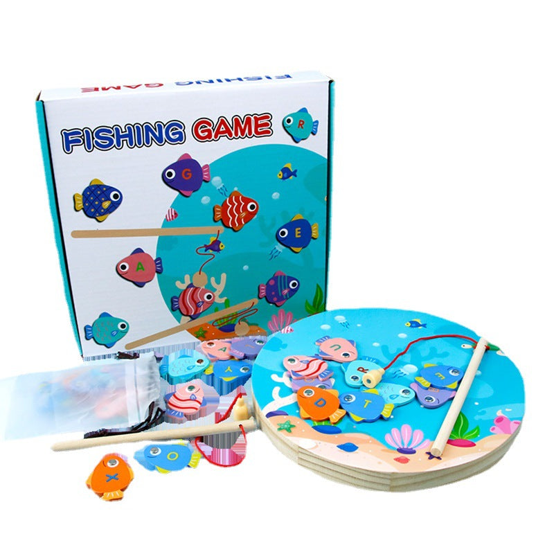 Wooden Magnetic Fishing Toys For Boys And Girls And Children