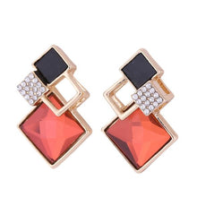 Load image into Gallery viewer, Square Geometry Jewelry Sets Necklace Stud Earrings
