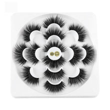 Load image into Gallery viewer, 7 Pairs 3D Mink Hair False Eyelashes 25mm Lashes Thick Long Wispy Fluffy Handmade False Eyelashes
