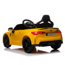 Load image into Gallery viewer, Yellow BMW M4 12v Kids ride on toy car 2.4G W/Parents Remote Control Three speed adjustable
