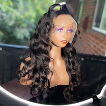Load image into Gallery viewer, New Women&#39;s Chemical Fiber Front Lace Wavy Long Curly Cute Hair Lanting Wig Headgear
