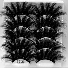 Load image into Gallery viewer, 5D 25mm 5 Pairs Mink Eyelashes Multi-Layer Lengthening Thick Thickened False Eyelashes
