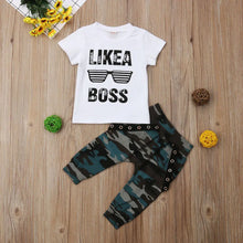 Load image into Gallery viewer, Newborn Infant Toddler Baby Boy Clothes Set Kids Boys Cute Short Sleeve T-Shirt Top+Pants Outfits Clothing Set
