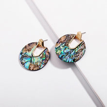 Load image into Gallery viewer, Colorful Resin Acrylic Round Circle Dangle Earrings for Women
