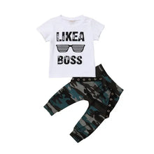 Load image into Gallery viewer, Newborn Infant Toddler Baby Boy Clothes Set Kids Boys Cute Short Sleeve T-Shirt Top+Pants Outfits Clothing Set
