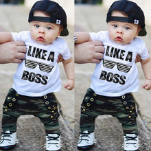 Load image into Gallery viewer, Newborn Infant Toddler Baby Boy Clothes Set Kids Boys Cute Short Sleeve T-Shirt Top+Pants Outfits Clothing Set
