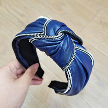 Load image into Gallery viewer, PU leather wide edge knotted hair accessories
