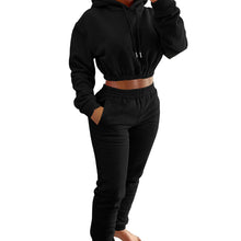 Load image into Gallery viewer, Women&#39;s Spring And Winter Plush Sports Casual Suit Hoodie+Jogging Pants Two-Piece Set
