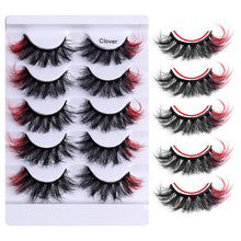 Load image into Gallery viewer, 5 Pairs Of Colorful Fried False Eyelashes Multi Layer Thick Cross Mink Like Eyelashes
