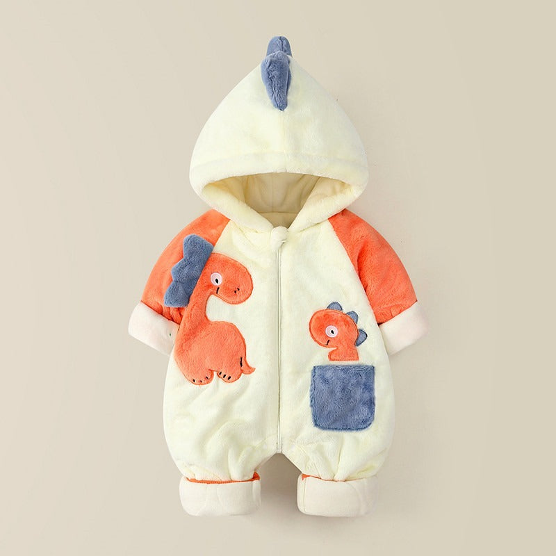 Baby One-Piece Clothes Plush Thickened Autumn And Winter