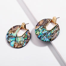 Load image into Gallery viewer, Colorful Resin Acrylic Round Circle Dangle Earrings for Women
