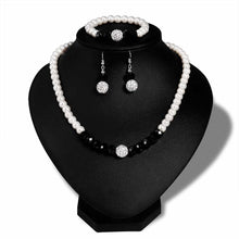 Load image into Gallery viewer, Pearl Jewelry Sets with Earrings, Necklace, and Bracelet
