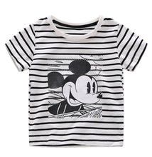 Load image into Gallery viewer, Infant Boys Girls Summer Cartoon Striped T Shirt + Denim Shorts Clothes 2pcs Sets Children Kids Hole Jeans Clothing
