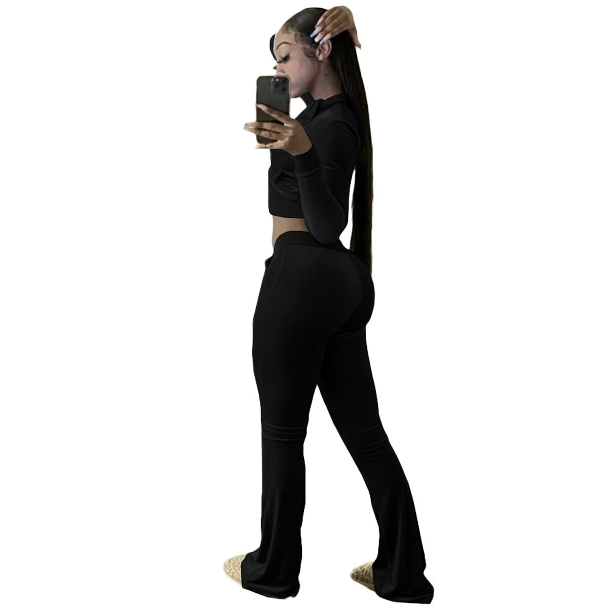 Women's Winter Casual Velvet Two Piece Tracksuits