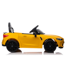 Load image into Gallery viewer, Yellow BMW M4 12v Kids ride on toy car 2.4G W/Parents Remote Control Three speed adjustable
